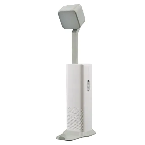 Unilux Pocketlight LED Tisch-Leuchte, Tisch-Lampe, Taschenlampe, Akku-Leuchte 1200mA-Lithium-Ionen-Akku, 6500K, 210lm, 3 Lichtintensitäten, ausziehbar, weiß grau