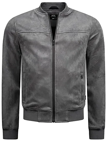 Indicode Sommerjacke Ibon - Kunstlederjacke mit Stehkragen XL (46) - Funktionsjacken - Stilvolle Kunstlederjacke mit Slim Fit und Stehkragen, ideal für lässige Sommerlooks.