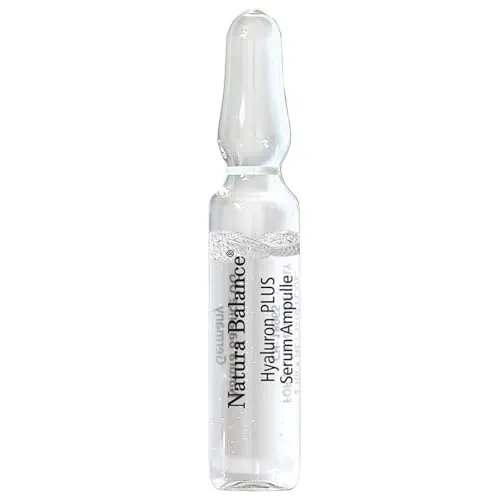 Hyaluron PLUS Serum Ampullen 30 Stück - Hochdosiertes Anti-Aging Serum mit kurzkettiger und langkettiger Hyaluronsäure für intensive Feuchtigkeit. Ideal für empfindliche und trockene Haut. 100% vegan und dermatologisch getestet.