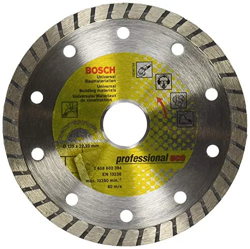 BOSCH Diamanttrennscheibe Standard für Universal Turbo, 125 x 22,23 x 2 x 10 mm, 1-er Pack, 2608602394