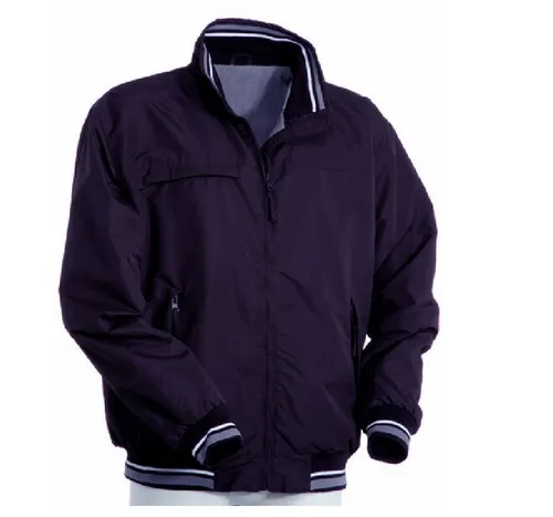 Wattierte Bomberjacke Blau mit Fellbesatz