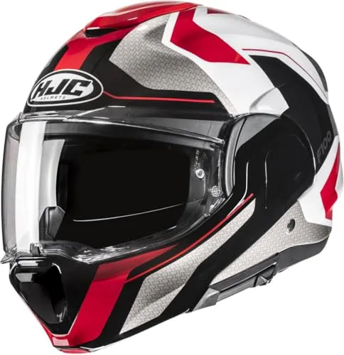 HJC Modularer Motorradhelm F100 BIOS MC1, L in rot von HJC Helmets