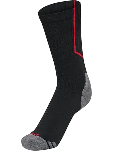 hummel, hmlPRO TRAINING SOCKS LOW, BLACK/TRUE RED, 39/42 in schwarz von hummel