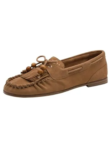 Tamaris Damen Moccassin flach Leder, braun, 38 EU - Entspannter Tragekomfort für Alltag und Freizeit. Vielseitiges Design, das deinen Stil betont. Praktische Schnürverschlüsse sorgen für sicheren Halt. Perfekt für modebewusste Looks und elegante Auftritte.