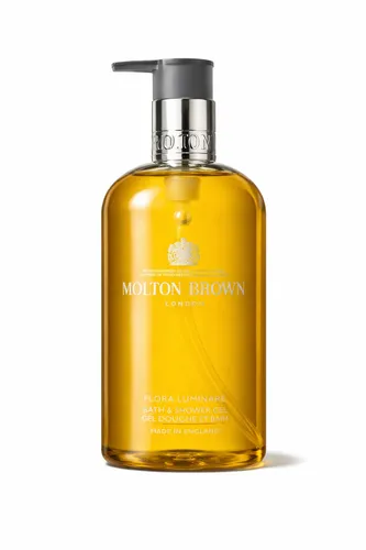 MOLTON BROWN Flora Luminare Bath & Shower Gel 300 ml - Baden und Duschen – Strahlendes, blumiges Gel für intensive Reinigung und einen luxuriösen Duft, inspiriert von Tahiti. Genießen Sie die sonnigen Noten von Orangenblüten und Vanille.