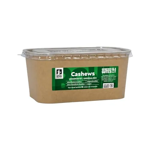 Bremer Gewürzhandel Cashewkerne, ungeröstet, ungesalzen, naturbelassen, für Müsli, Curry & als Snack, 500g