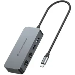 CONCEPTRONIC USB-C Adapter 2xRJ45 & 2xUSB-A 3.2 – Grau