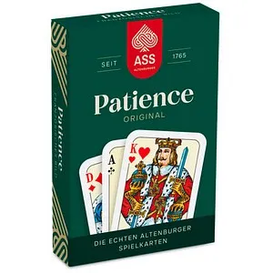 ASS Kartenspiel Altenburger 10052668 - Mini-Patience für 1-4 Spieler - Gesellschaftsspiel für ab 8 Jahre, nachhaltig und umweltschonend mit plastikfreier Verpackung und 2 Decks aus Mini-Karten für verschiedene Spielvarianten.