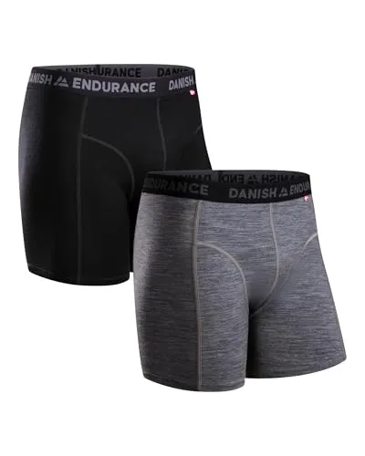 MERINOWOLLE BOXERSHORTS - 2-Pack - Schwarz | Grau Melange - L - Herrenunterhosen aus ultraweicher Merinowolle, temperaturregulierend und atmungsaktiv. Ideal für Sport und Alltag, mit flachen Nähten für maximalen Komfort.