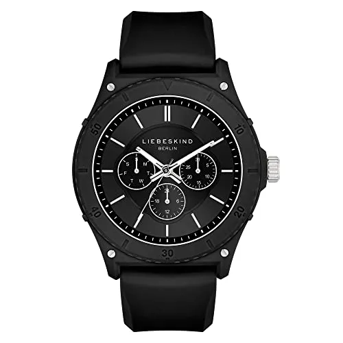 Liebeskind Berlin Multifunktionsuhr LT-0367-PM IP Black - Armbanduhren für Damen mit hochwertigem Silikonband und kratzunempfindlichem Mineralglas; perfekt für Fashion-Liebhaberinnen und garantierter Tragekomfort.
