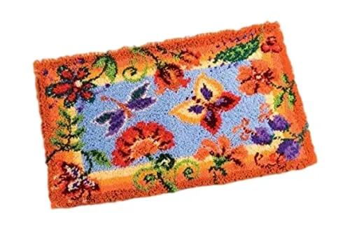 Vervaco Knüpfteppich Set DIY für Anfänger – Kreatives Bastelset 65 x 40 cm - Kreatives Knüpfteppich Set für Anfänger, inklusive hochwertiger Materialien und einfacher Anleitung. Gestalten Sie Ihre eigene Deko mit lebendigen Farben und einzigartigen Designs. Ideal für entspannende Bastelstunden!