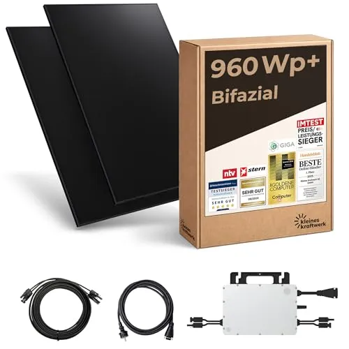 Kleines Kraftwerk 900W Balkonkraftwerk mit Wand-Halterung