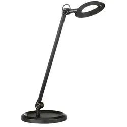 Dimmbare Tischlampe LED mit Touch-Dimmer - Tischleuchte aus matt schwarzem Aluminium, 7,5W, 850 lm warmweiß, mit beweglichem Gelenkarm und 3-Stufen-Sensordimmer für individuelle Lichtanpassung – ideal für modernes Arbeiten und Lesen.