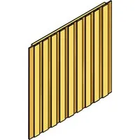 Carport-Seitenwand SKANHOLZ, beige (natur) - Außenanbau, stabile Seitenwand aus 20 mm Deckelschalung für erhöhten Sichtschutz und Schutz vor Wind, ideal für SKAN HOLZ Carports.