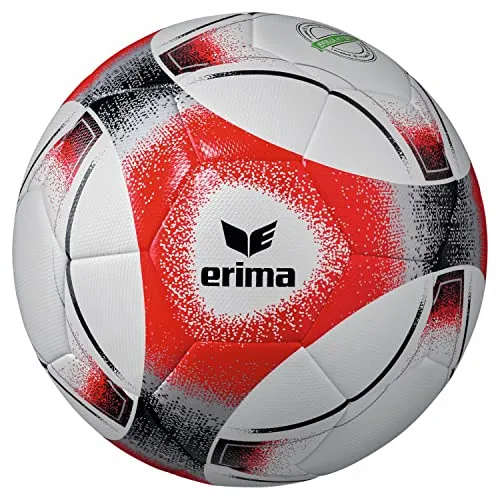 Erima Hybrid Training 2.0 Trainingsball rot-schwarz, Größe 5 - Trainingsball für Fußball, robustes Polyester-Material für hohe Langlebigkeit und ideal für intensives Training.