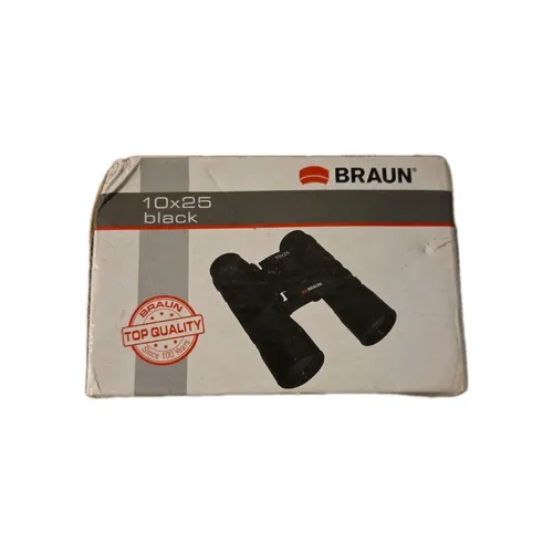 BRAUN PHOTOTECHNIK BINOCULAR 10X25 - 10x Vergrößerung Fernglas - Fernglas mit 10x Vergrößerung, ideal für Naturbeobachtungen und Events. Das kompakte Design und die Zentralfokussierung sorgen für scharfe Bilder und einfachen Transport.