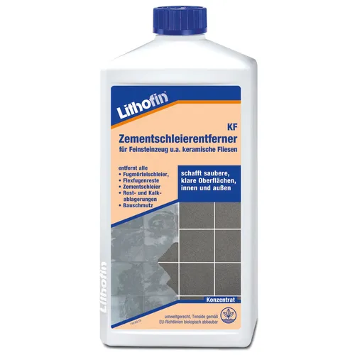 Produktbild Lithofin KF Zementschleierentferner Fliesen Tonplatten Rost Kalk Reiniger 1 L