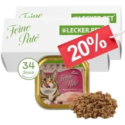 g Lecker.Pet® Leo's Feine Paté - Reich an Huhn - Nassfutter für Katzen, glutenfrei und leicht verdaulich, ideal für alle Altersstufen und Rassen – mit frischem Hühnerfleisch und wertvollen Nährstoffen.