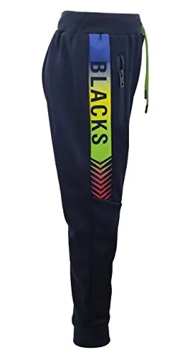 Fashion Boy Jungen Jogginghose Freizeithose warm gefüttert in Blau, Gr. 122/128, J283.8