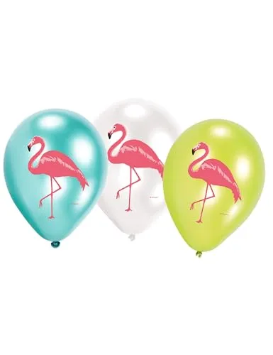 Amscan 9903333 - 6 Latexballoons Flamingo Paradise 27,5 cm / 11