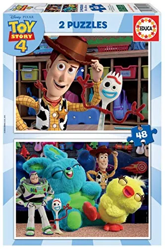 Educa 18106, Toy Story 4, 2x48 Teile Puzzle für Kinder ab 4 Jahren, Disney