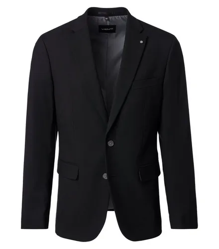 VENTI Herren Anzugsakko FORMAL Schwarz 26 - Elegantes VENTI Herren Anzugsakko mit Reverskragen, 2-Knopf und Brusttasche. Ideal für professionelle Anlässe und vielseitig kombinierbar. Hochwertiger Polyestermix sorgt für einen angenehmen Tragekomfort.