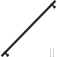 vidaXL Möbelgriffe 5 Stk Schwarz 320 mm Edelstahl - Elegante Möbelgriffe im Vintage-Design aus langlebigem Edelstahl, ideal für Schränke und Schubladen. Mit T-Form für einfachen Griff und zuschneidbaren Schrauben zur Anpassung an verschiedene Plattenstärken.