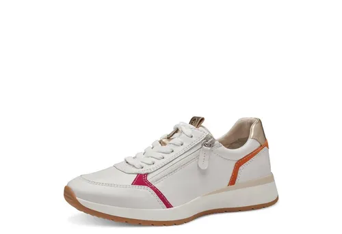 Tamaris Sneaker in Weiß - Größe 39 EU - Stylische Tamaris Sneaker in modernem Design, bequem mit Reißverschluss und Schnürung. Ideal für jeden Alltag und mit hochwertigem Obermaterial aus Leder.