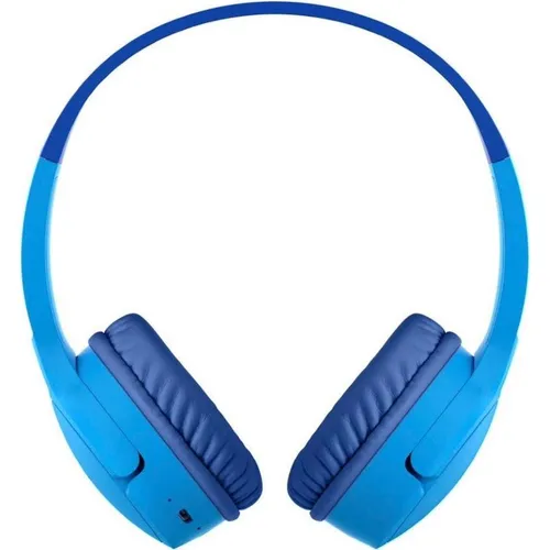 BELKIN Soundform Mini (blau) kabelloser On-Ear Kopfhörer für Kinder - Kopfhörer mit maximal 85 dB Lautstärkebegrenzung, ideal für Distanzunterricht und lange Autofahrten. Der Akku sorgt für ganztägigen Musikgenuss!