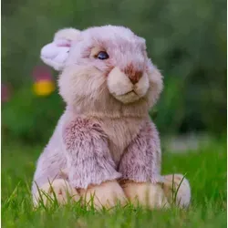 Plüsch-Kaninchen - Hellbraun - Kuscheltiere, realistisch gestaltetes Hase Animigos Kuscheltier mit extra weichem Fell, ideal für Kinder und als Dekoration für Erwachsene.
