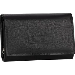 RFID Damen Geldbörse Portemonnaie Geldbeutel Damenbörse Leder 12 Karten Schwarz (12135)