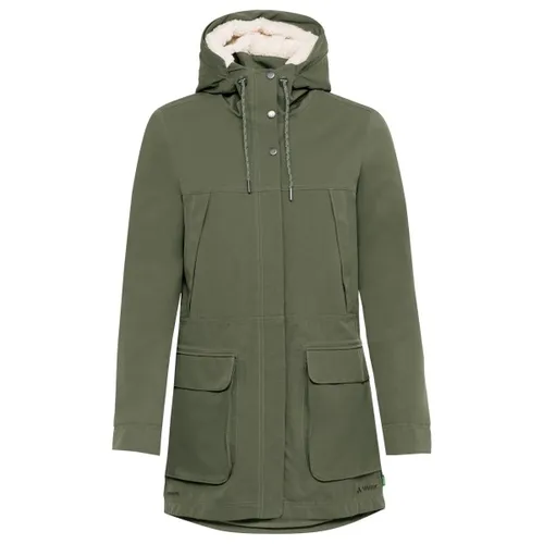 Vaude Manukau II Parka Damen Mantel - Oliv Dunkelgrün - Größe 38 - Funktionsjacken, wasserabweisend und atmungsaktiv, ideal für Outdoor-Aktivitäten bei jedem Wetter.