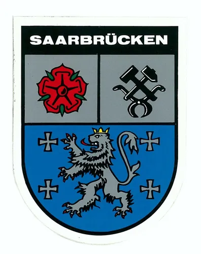 Aufkleber Wappen Saarbrücken 60 x 45 mm Sticker Tattoo Auto