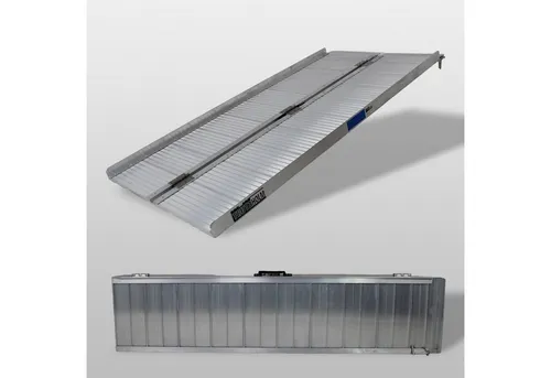 TRUTZHOLM Rollstuhlrampe klappbar 152 cm - Rampen für Rollstühle & Scooter, klappbare Aluminiumrampe mit einer Traglast von 272 kg, ideal zum Überwinden von Treppen und zum Beladen von Fahrzeugen.