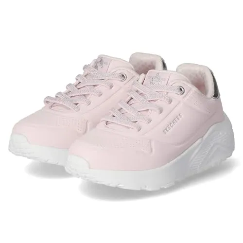 Skechers Mädchen Halbschuh UNO LITE METALLIC MODE, Größe 40 - Sneaker aus Synthetik mit Metallic-Finish, gepolsterter Skechers Air-Cooled Memory Foam Einlegesohle und stoßdämpfender Keilzwischensohle für optimalen Komfort.