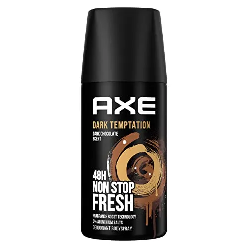 Axe Bodyspray Dark Temptation 35 ml - Deo ohne Aluminium, bekämpft effektiv Körpergeruch und bietet unwiderstehlichen Duft nach Schokolade - ideal für unterwegs!