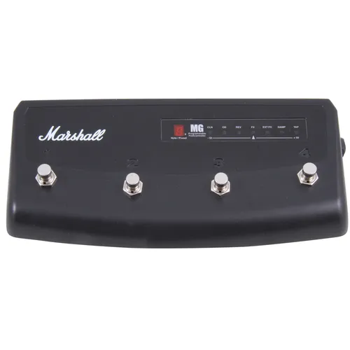 Marshall PEDL90008 Footswitch - Verstärker Teile & Zubehör, mit integriertem Stimmgerät und Stummschaltung für optimale Kontrolle über Ihre Marshall Gitarrenverstärker der MG CX Serie.