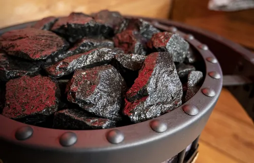 Harvia Saunasteine Vulkanit 20 kg schwarz für Saunaofen von Harvia