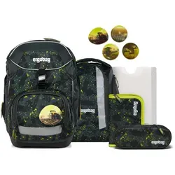 ergobag Schulranzen-Set PACK MähdreschBär 6-teilig - Ergonomischer Schulranzen für die 1. Klasse mit Your-Size-System für optimale Anpassung an das Kind. Ideal für einen gesunden Rücken und viel Stauraum.