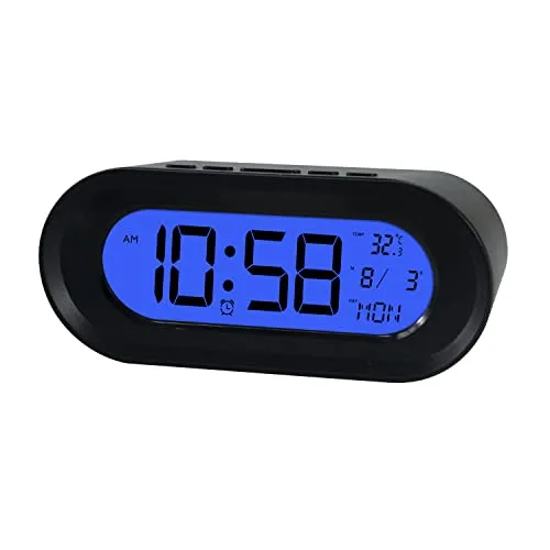 ELBE Radiowecker RD700N Schwarz mit Thermometer