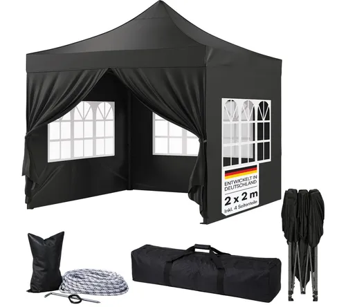 STEELSØN Rynara Faltpavillon 2x2 m schwarz von STEELSØN
