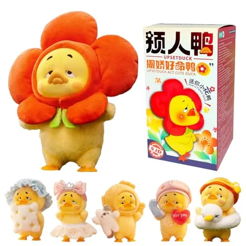 RONGCREATOR Upset Duck Mystery Act Cute Duck, 18 cm, 6 zum Sammeln (+ 1 Geheimnis), Plüschfigur mit PVC, originelle Geschenkidee, offizielles Lizenzprodukt, Sammelfiguren, ab 12 Jahren