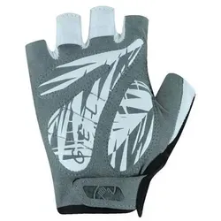 Roeckl Sports Danis Radhandschuhe für Damen – grey dawn (8060) - Ergonomische Radhandschuhe für Damen, atmungsaktiv und mit rutschfestem ALL-WEATHER-GRIP für sicheren Halt. Ideal für komfortables Radfahren in stylischem Design mit karibischen Palmblättern.