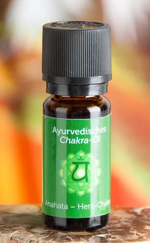 Herz Chakra Öl 10 ml - Ayurveda Chakraöl 100% reine ätherische Öle - Anahata