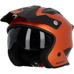 Acerbis Aria Metallic Jethelm - Matt-Orange - M - Motorradhelm mit integrierter Sonnenblende und hypoallergenem Innenmaterial für hohen Tragekomfort. Ideal für sicheres Fahren bei jedem Wetter.