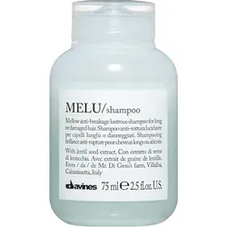 Davines Essential Haircare Melu Shampoo 75 ml - Shampoo für langes und geschädigtes Haar mit Linsensamen-Extrakt, spendet Feuchtigkeit und verleiht seidigen Glanz. Ideal für unterwegs.