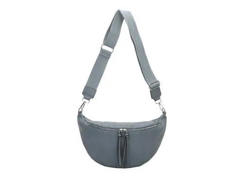 ITALYSHOP24 Schultertasche Damen Tasche Gürteltasche Bauchtasche Brusttasche (CrossBody Bag, Crossbag, Reisetasche, mit einem langen verstellbaren Schulterriemen, Schultergurt), als CrossOver, Umhängetasche tragbar, Hüfttasche