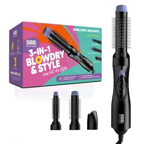 SBB 3 in 1 Blow Dry & Style Hot Brush Air Styler