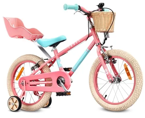 Kinderfahrrad 16 Zoll Mädchenfahrrad mit Puppensitz