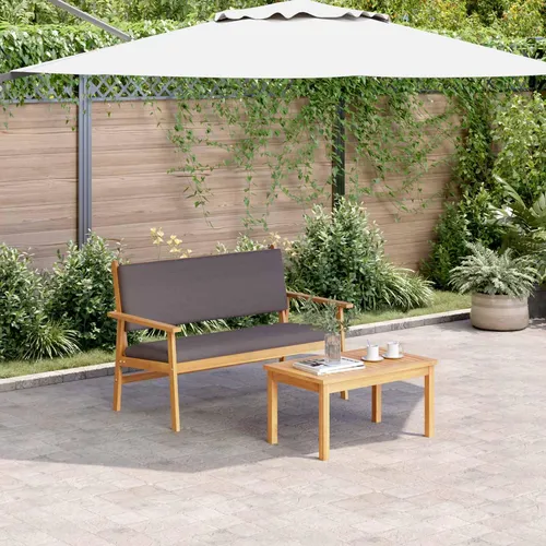 Maison Exclusive Gartensofa-Set 2 Stück Anthrazit Massivholz Akazie